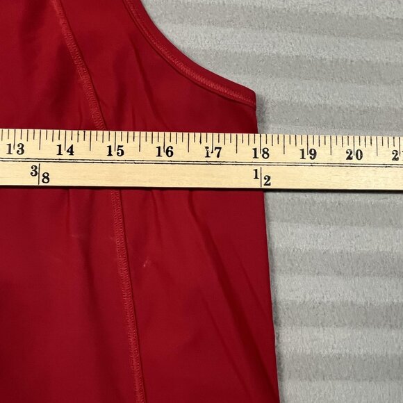 Lululemon Tank Top Womens Medium Red Vented Back High Low Hem Athletic Running - Picture 5 of 7
